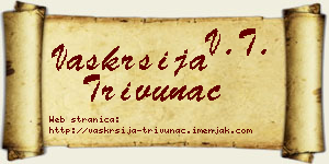 Vaskrsija Trivunac vizit kartica